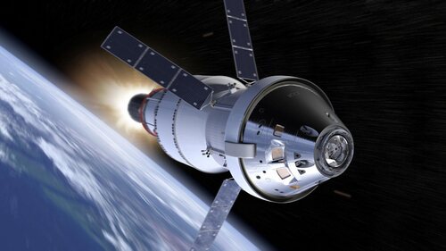 Representación de la nave 'Orión' en el espacio