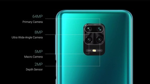 Cuatro cámaras en el nuevo Redmi Note 9 Pro, la principal de 64MP.