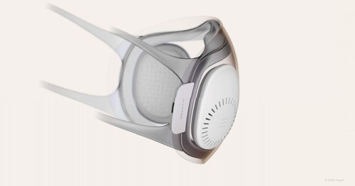 El puerto USB-C estará incorporado de manera que no moleste al que lleve la mascarilla.